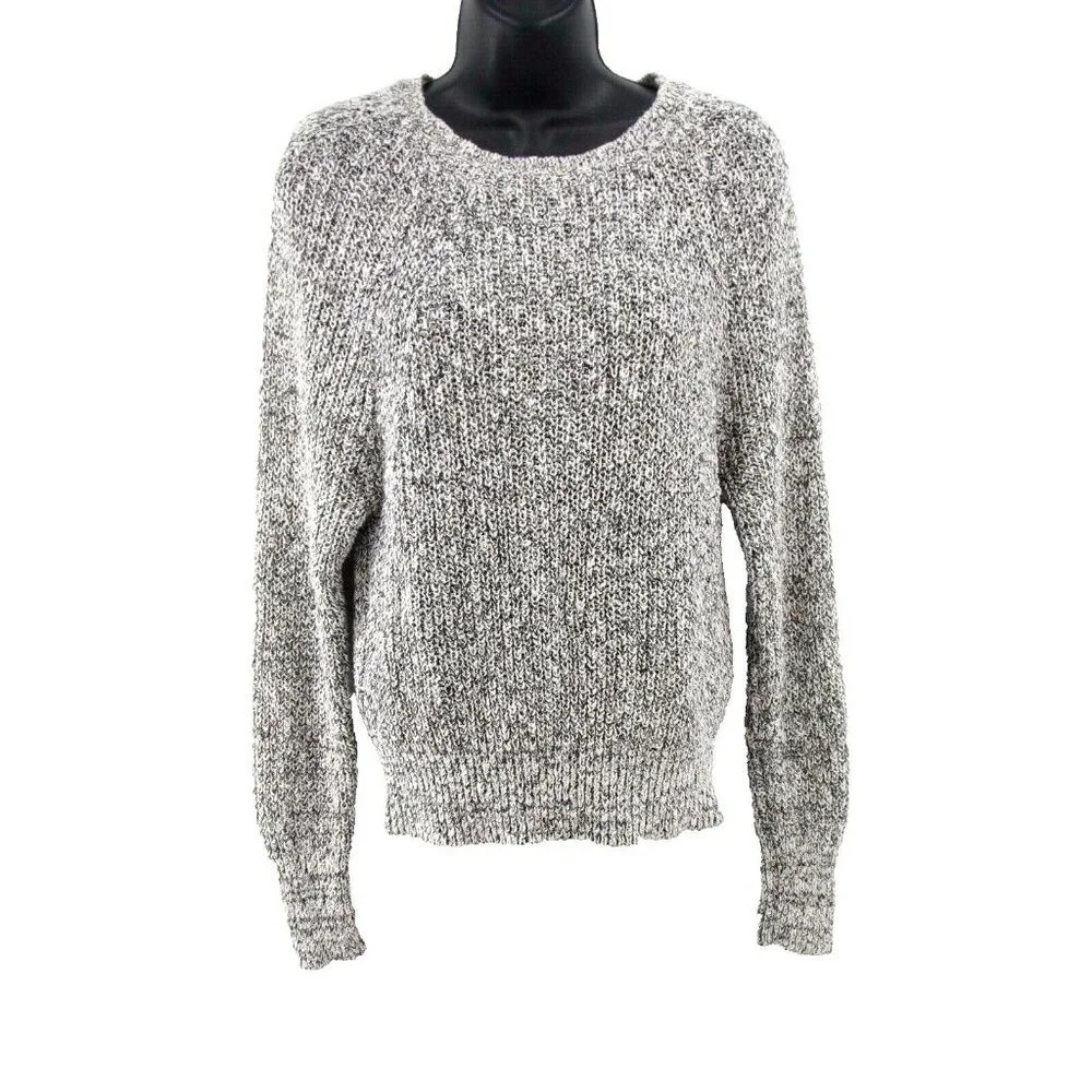 Free People Sweater‎ Women XS Electric City Marled Knit Linen Cotton Pullover